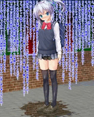 下校中お漏らししちゃった女の子