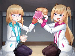 【告知】怪しい研究所の搾精実験～メスガキ姉妹に好き放題されちゃう～ 【Milking Table】/Underground Fuckerz