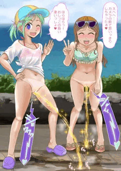 水着でおしっこ撮影会