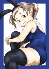 水着ニーソバニーロリ