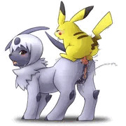 アブソルとピカチュウ