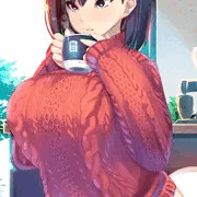自宅で無防備な格好でニュースをみる三白眼JK