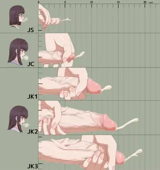 ハチナイ加奈子ちゃんの年別ふたなり射精比べ