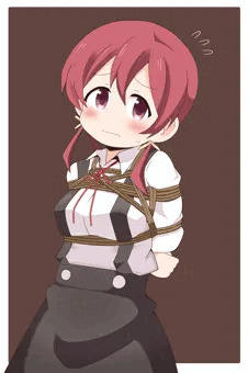 胸を絞られるみよちゃん