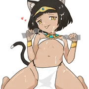 褐色エジプト猫耳ロリ
