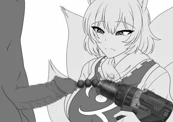 八雲藍 尿道ドリル 線画