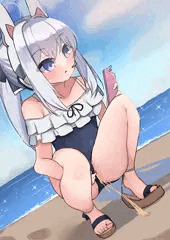 水着ミヤコ野外放尿