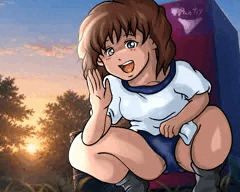 呼びかける灰原の様子