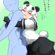 飼育員の邪魔をするジャイパン