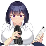 【GIFアニメ】黒下着でパンツコキ