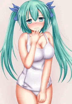 【透け差分有】白スクミクさん