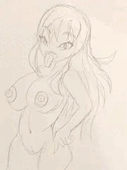 ひさびさに描いた全裸イラスト