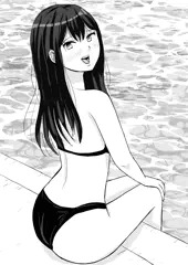 灼熱プールサイドと、白桃の幻