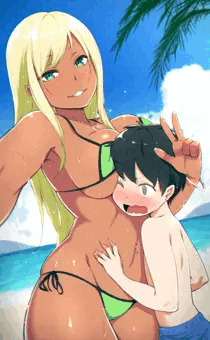 ギャルに絡まれる少年