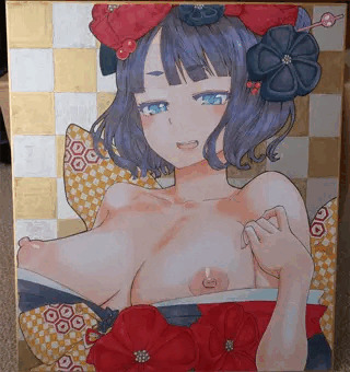 北斎ちゃん色紙