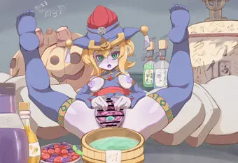 ハロウィン絵　子宮脱キョンシー　酒姫の蜜可