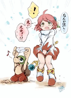 熟練の早技でパンツを盗まれるシロマちゃん