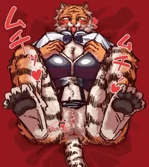 卑猥な格好で卑猥なポーズ
