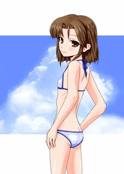 エリー水着装備、日焼け裸差分あり