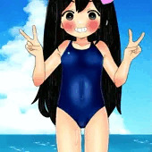 オーブリーちゃんの海開き