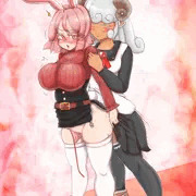 うさぎの先輩を立ちバで