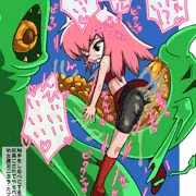 【しょくわた】　魔王ニヨラ　触手で大ピンチの図　バッドエンド2´