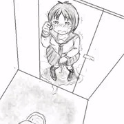 ドア前おもらし女子