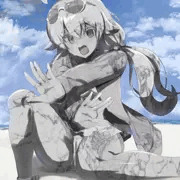 skeb 水着ホシノ　石化　ブルーアーカイブ