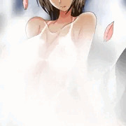桜散る湯煙で