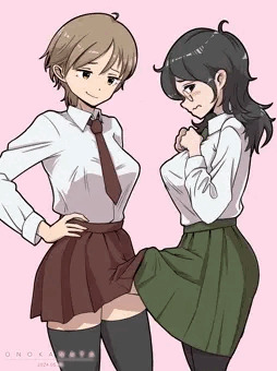 スカートチン比べ