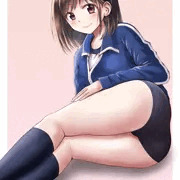 青いジャージの女の子