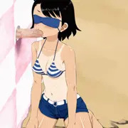 夏美、壁フェラ＋差分