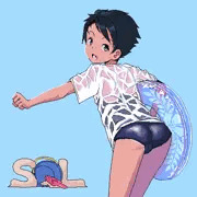 濡れ透けボーイッシュ少女