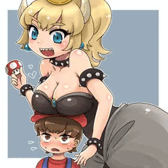 クッパ姫とショタマリオ