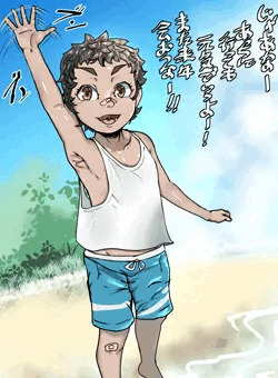 ベリショボーイッシュタンクトップ男水着ボテ