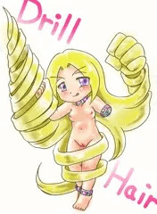 金色ドリルヘア