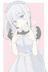 メイド姿無表情指ハートノラちゃん