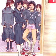 JCちゃんトイレ行列で我慢できずお漏らし、実習生にオマンコ拭かれる