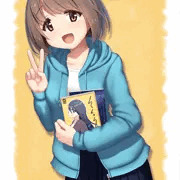 同人誌を作った子（新刊の表紙絵）