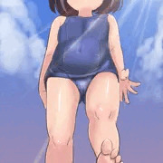スク水育ちゃんに砂浜で踏まれたい人生だった