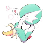 キスの日だったので果物のバナナにキスをするサーナイトさん