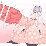 巨大精子でボコボコになる竿と玉
