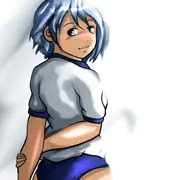 さやかの青ブルマ