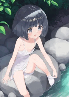 かがんだら色々見えちゃった