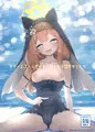 マリーとプールサイドで甘えたり甘やかしたり