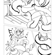 触手モンスターに絡まれるオガ子