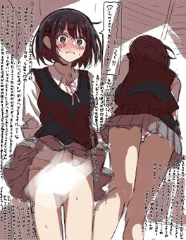 風で前からちっちゃいぱんつ丸見えになって赤面するjk♡かわいーね♡