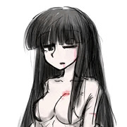 ゾンビのコスプレをした着物ちゃん