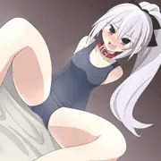 銀髪ポニテ