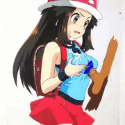 学校帰りのポケモンバトルに負けたリーフちゃん。(完成)